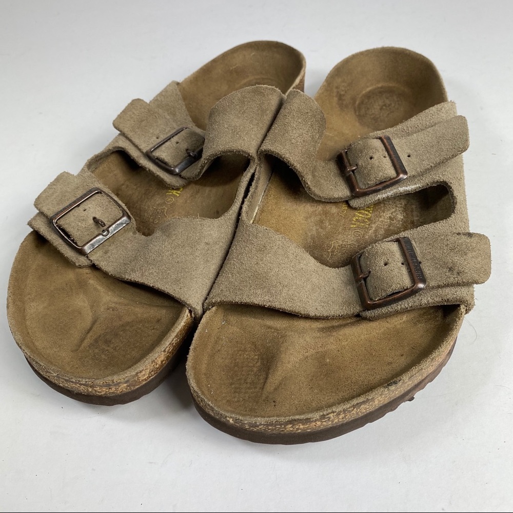 Birkenstock Arizona Suede Taupe Sandals Men's 13